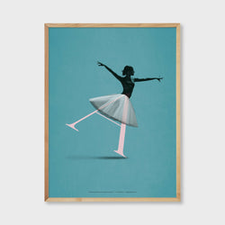 Ballerina art poster ballet inspired art print