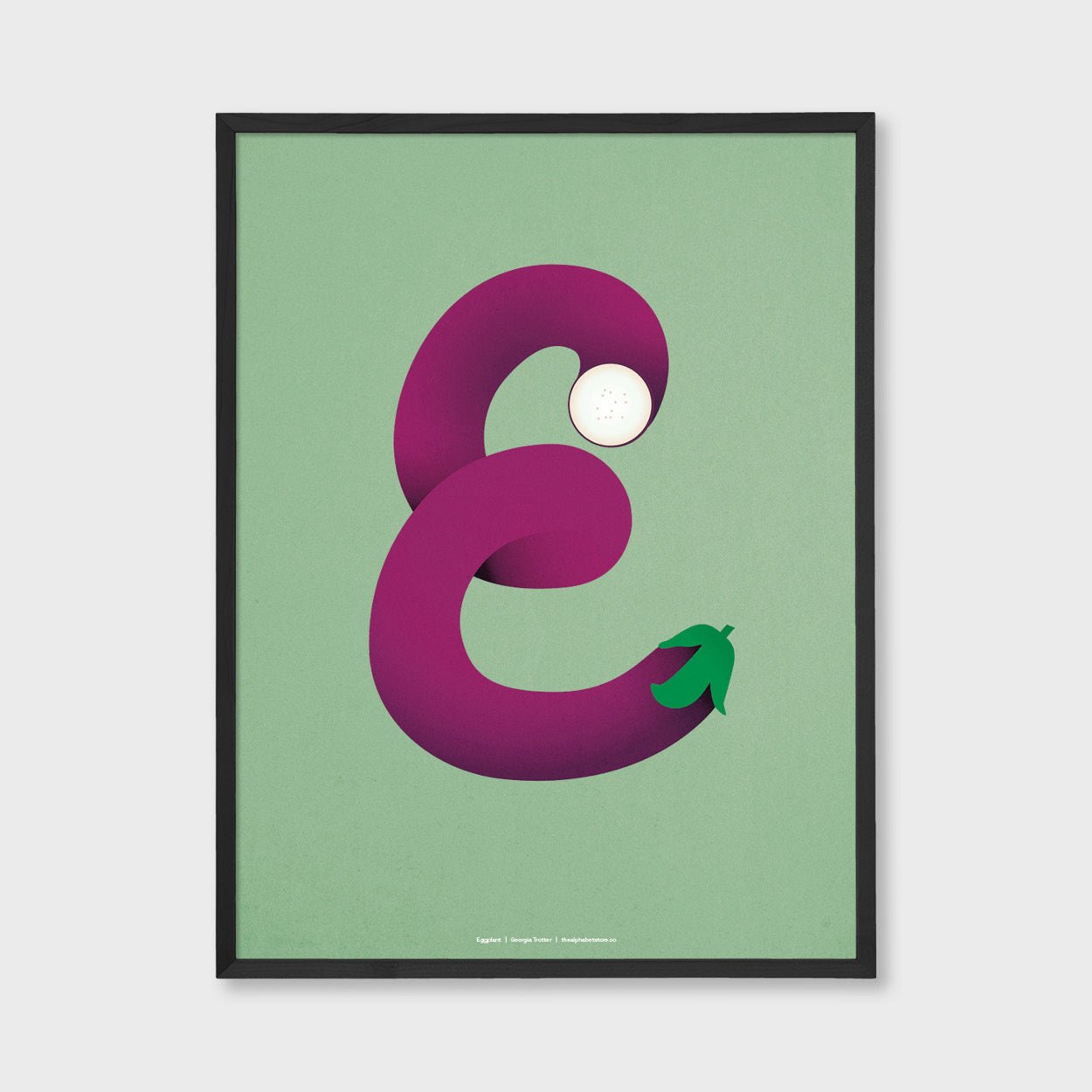  Extruded Food Collection Eggplant Art poster Artist Georgia Trotter The alphabet store 