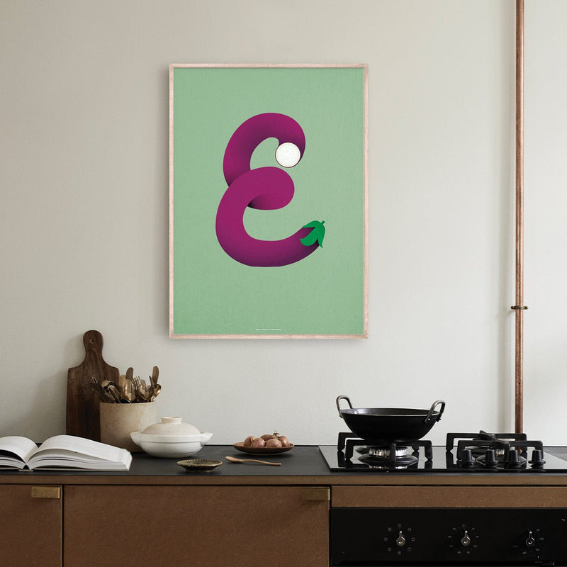  Extruded Food Collection Eggplant Art print Artist Georgia Trotter The alphabet store 