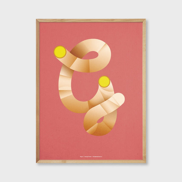 Food Collection Ginger art print Artist Georgia Trotter The alphabet store 