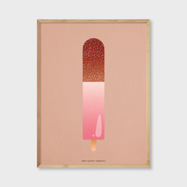 Glossy vector ice cream art print