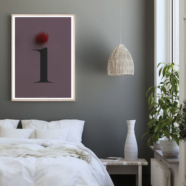 bedroom floral print artwork