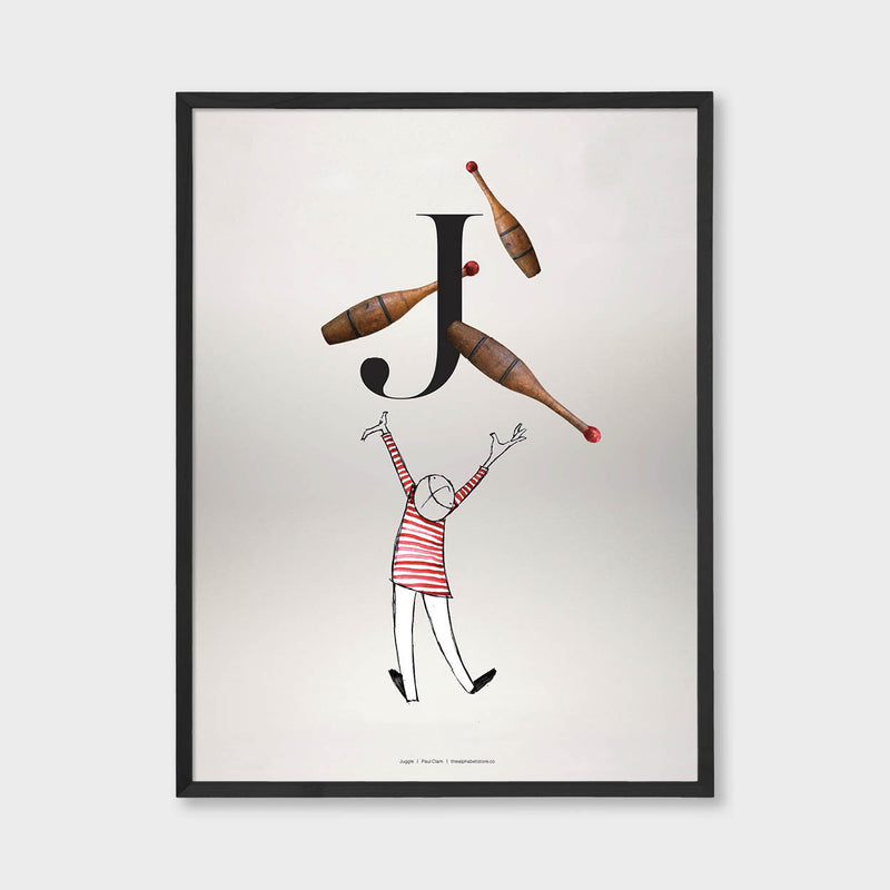  Circus Collection J is for Juggle artwork by Artist Paul Clark The alphabet store 