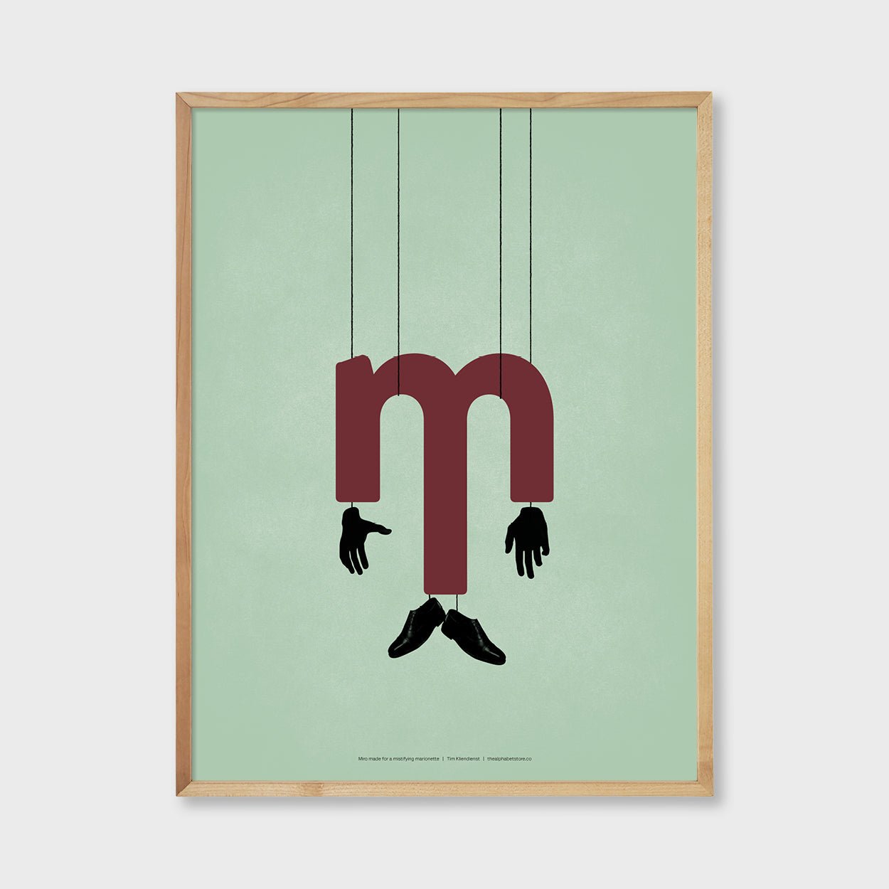 Marionette collage silhouette with hands and shoes on a string