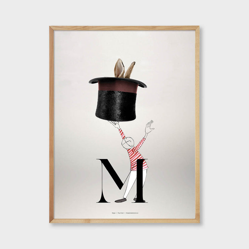 Magic hat and bunny ears art print 
