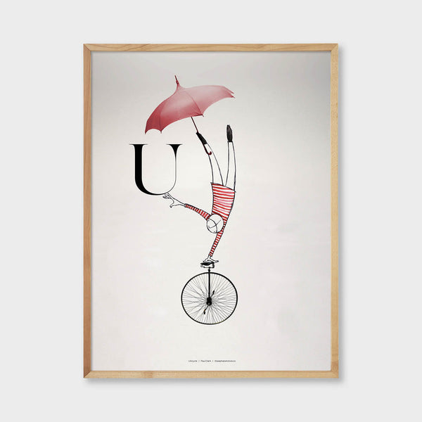  Circus Collection U is for Unicycle Artist Paul Clark The alphabet store 
