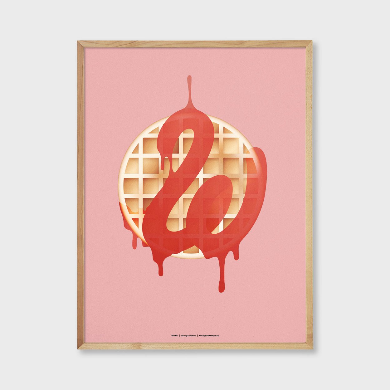 vector art waffles with sauce pop art Letter W