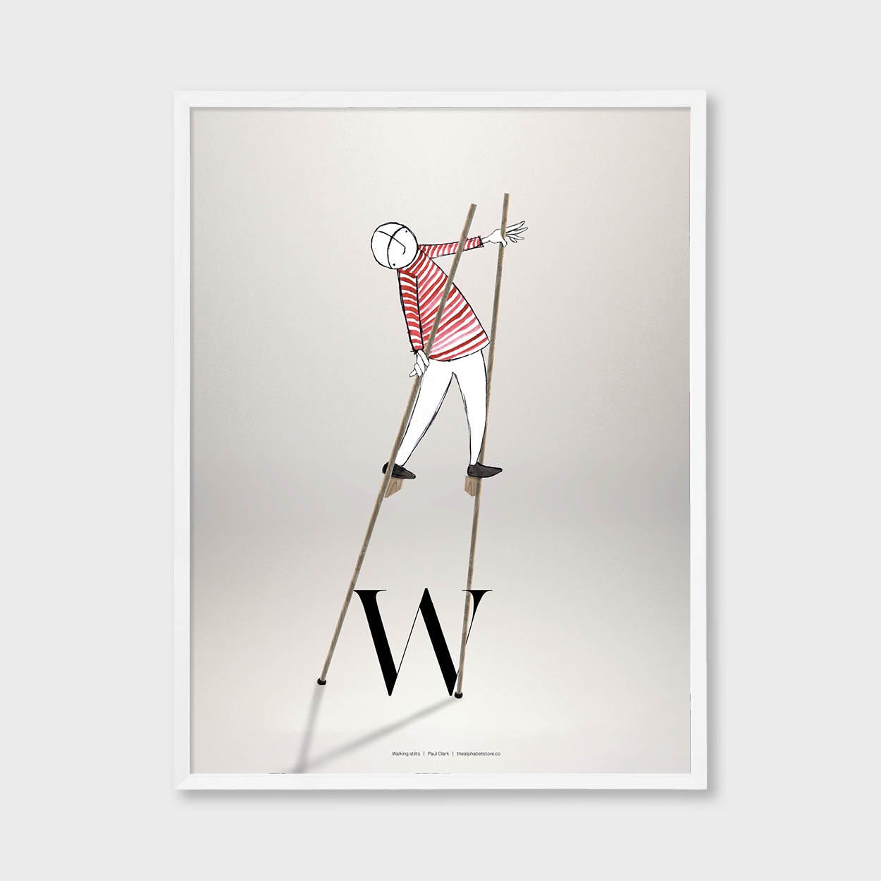  Circus Collection W is for Walking stilts Artist Paul Clark The alphabet store 